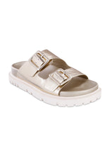 Load image into Gallery viewer, MIA 1976 "GEN" Slide Sandal in Gold Metallic
