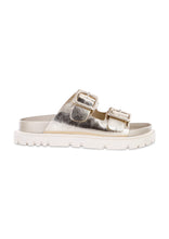 Load image into Gallery viewer, MIA 1976 "GEN" Slide Sandal in Gold Metallic
