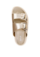 MIA 1976 "GEN" Slide Sandal in Gold Metallic