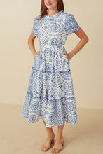 Load image into Gallery viewer, Hayden Eyelet Lace Midi Dress in Blue
