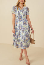 Load image into Gallery viewer, Hayden Mandala Print Tiered Dress in Blue
