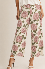 Load image into Gallery viewer, LovLov Floral Boutique Wide Leg Pants in Red Beauty
