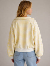 Load image into Gallery viewer, Papermoon PIPER Checkered Snap Collar Sweater in Yellow/White
