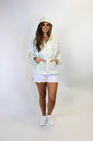 Main Strip Mixed Patchwork Floral Print Windbreaker Jacket in Sage