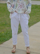 Load image into Gallery viewer, Marisima Studded Stone Stretch Pants in White Pants Urban Mangoz   
