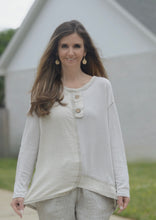 Load image into Gallery viewer, Marisima Mineral Washed Button Top in Beige Shirts &amp; Tops Urban Mangoz   
