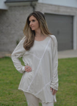 Load image into Gallery viewer, Marisima Abstract Cotton Top in Beige Shirts &amp; Tops Urban Mangoz   
