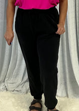 Load image into Gallery viewer, White Birch Solid Color Knit Joggers in Black
