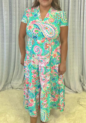 Aryeh "GAIL" Tiered Maxi Dress in Mint