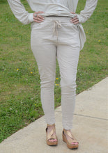 Load image into Gallery viewer, Marisima Studded Stone Stretch Pants in Beige Pants Urban Mangoz   

