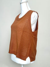 Load image into Gallery viewer, Cozy Co. Open Knit Casual Top in Caramel

