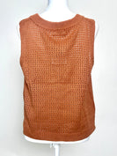 Cozy Co. Open Knit Casual Top in Caramel