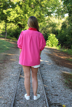Load image into Gallery viewer, Entro Solid Color Top with Contrasting Color Details in Hot Pink
