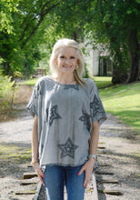Load image into Gallery viewer, Yolly Textured Star Top in Charcoal Shirts &amp; Tops Yolly   
