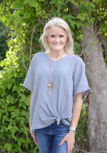 Load image into Gallery viewer, Yolly Cotton Gauze Top in Grey Shirts &amp; Tops Yolly   
