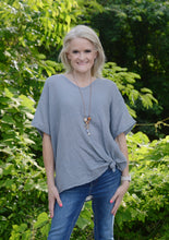 Load image into Gallery viewer, Yolly Cotton Gauze Top in Grey Shirts &amp; Tops Yolly   
