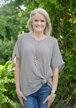 Load image into Gallery viewer, Yolly Cotton Gauze Top in Taupe Shirts &amp; Tops Yolly   
