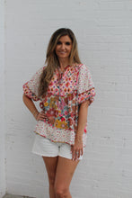 Load image into Gallery viewer, BiBi Mix n Match Print Peasant Top in Rose Mix
