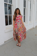 Load image into Gallery viewer, Jodifl Floral Print Midi Dress in Pink
