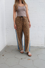 Load image into Gallery viewer, BiBi Mix N Match Leopard and Denim Pants with Stripes in Leopard/Denim

