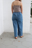 BiBi Mix N Match Leopard and Denim Pants with Stripes in Leopard/Denim