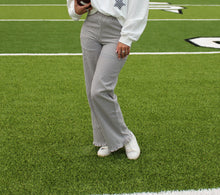 Load image into Gallery viewer, Things Between Striped Ruffle Hem Pants in Black
