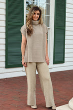 Load image into Gallery viewer, Wishlist Turtle Neck Sweater Top and Contrasting Knit Pants Set in Stone
