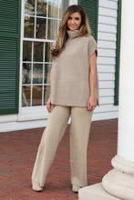 Load image into Gallery viewer, Wishlist Turtle Neck Sweater Top and Contrasting Knit Pants Set in Stone
