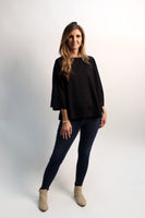 Umgee Luxeknit On-The-Go Top in Black