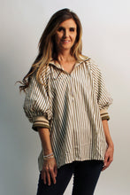 Load image into Gallery viewer, Entro Contrasting Striped Top in Olive
