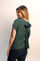 Wishlist Solid Color Mohair Sweater Vest in Forest