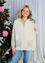 Load image into Gallery viewer, Sew in Love Fuzzy and Ribbed Knit Jacket in Taupe
