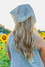 Load image into Gallery viewer, J.nna Embroidered and Lace Multi Purpose Hair Scarf in Cream
