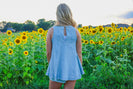 J.nna Denim Top and Shorts Set in Light Denim