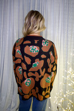 Load image into Gallery viewer, Jodifl Floral Print Knit Sweater in Black
