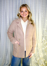 Load image into Gallery viewer, be cool Solid Color Fuzzy Knit Cardigan in Mocha Mousse
