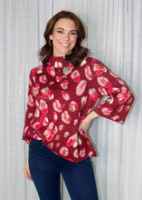 Load image into Gallery viewer, FATE Animal Pattern Knit Sweater in Wine Multi
