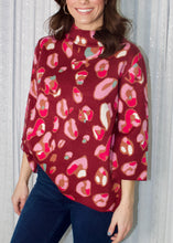 Load image into Gallery viewer, FATE Animal Pattern Knit Sweater in Wine Multi
