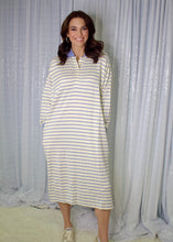 Load image into Gallery viewer, Wishlist Striped Midi Dress in Sky/Cream
