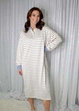 Load image into Gallery viewer, Wishlist Striped Midi Dress in Sky/Cream
