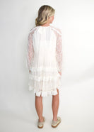 BaeVely Floral Print Mini Dress in Cream