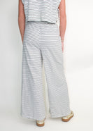 NoaBoa Striped Wide Leg Pants in Ivory/Black