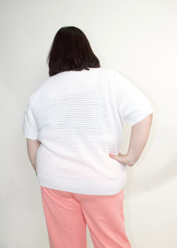 STITCH & Co. Lightweight Knit Sweater in Off White