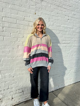 Load image into Gallery viewer, Oli &amp; Hali Color Block Pullover Top in Sage Combo
