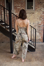 Load image into Gallery viewer, Davi &amp; Dani Denim Fitted Top Jumpsuit in Camouflage
