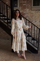 J.nna Floral Print Long Sleeve Maxi Dress in Floral Garden