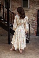 J.nna Floral Print Long Sleeve Maxi Dress in Floral Garden