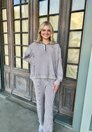 Easel Mineral Washed Ribbed Pants in Ash (PANTS ONLY) FINAL SALE