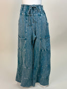 J.Her Mineral Washed Wide Leg Pants in Jade Cream