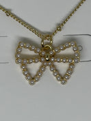 Lauren Kenzie "KATE" Bow Necklace in Gold